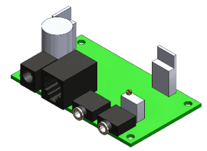 CAD model of a PCB